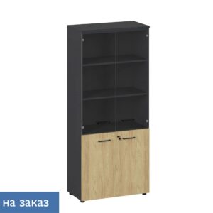 Шкаф высокий комби  ГИКОРИ/ГРАФИТ